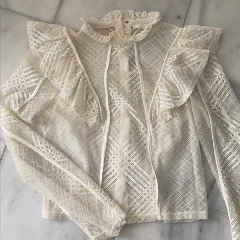 White top perfect condition. Button up back .